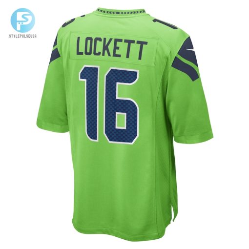 Mens Seattle Seahawks Tyler Lockett Nike Neon Green Game Jersey stylepulseusa 1 2
