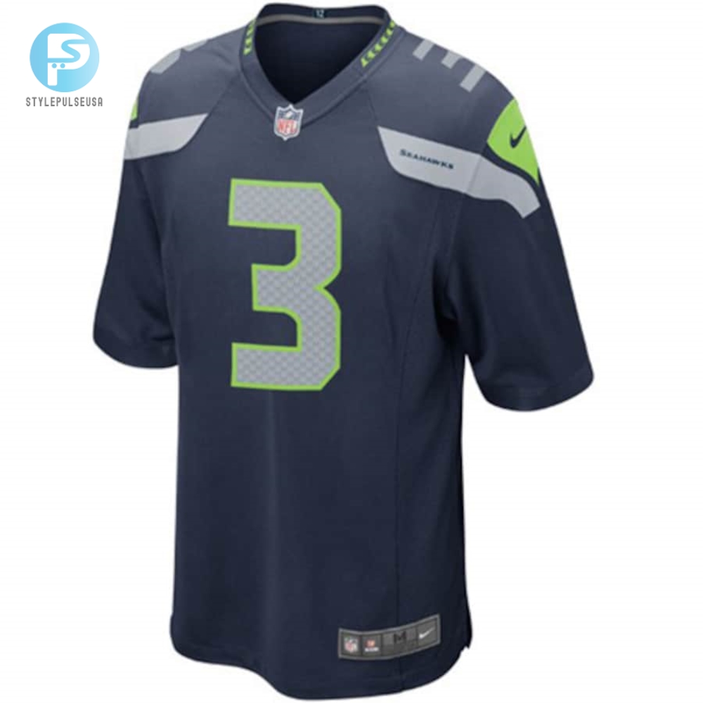 Youth Seattle Seahawks Russell Wilson Nike College Navy Team Color Game Jersey 