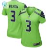 Womens Seattle Seahawks Russell Wilson Nike Neon Green Alternate Game Jersey stylepulseusa 1