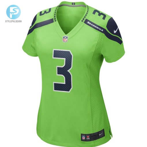Womens Seattle Seahawks Russell Wilson Nike Neon Green Alternate Game Jersey stylepulseusa 1 1
