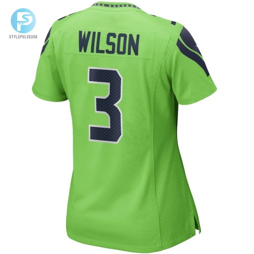 Womens Seattle Seahawks Russell Wilson Nike Neon Green Alternate Game Jersey stylepulseusa 1 2