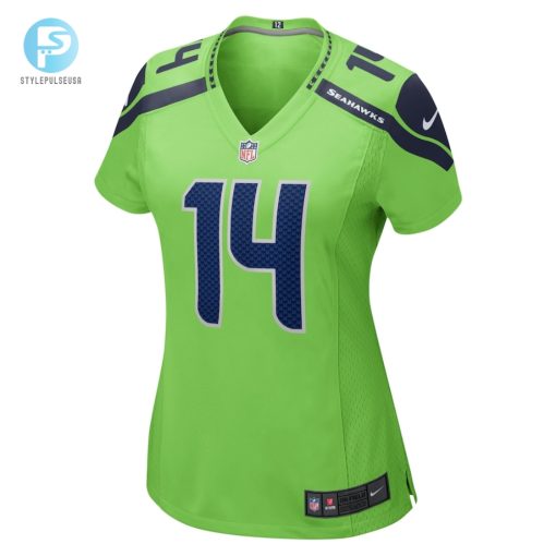 Womens Seattle Seahawks Dk Metcalf Nike Neon Green Game Jersey stylepulseusa 1 1