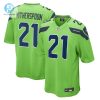Mens Seattle Seahawks Devon Witherspoon Nike Neon Green Game Jersey stylepulseusa 1