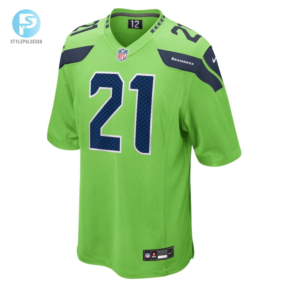 Mens Seattle Seahawks Devon Witherspoon Nike Neon Green Game Jersey 