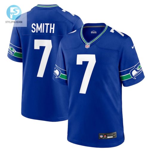 Mens Seattle Seahawks Geno Smith Nike Royal Throwback Player Game Jersey stylepulseusa 1