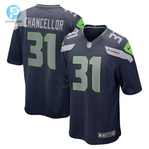 Mens Seattle Seahawks Kam Chancellor Nike College Navy Retired Player Game Jersey stylepulseusa 1