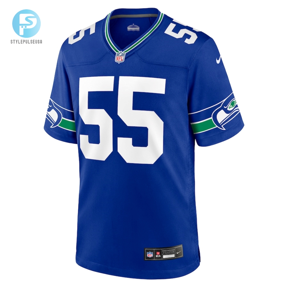 Mens Seattle Seahawks Brian Bosworth Nike Royal Throwback Retired Player Game Jersey 