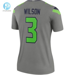 Womens Seattle Seahawks Russell Wilson Nike Gray Inverted Legend Jersey stylepulseusa 1 5