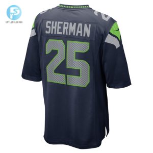 Mens Seattle Seahawks Richard Sherman Nike College Navy Retired Game Jersey stylepulseusa 1 2