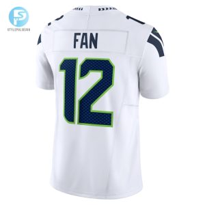 Mens Seattle Seahawks 12S Nike White Vapor F.U.S.E. Limited Jersey stylepulseusa 1 5