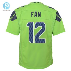 Youth Seattle Seahawks 12S Nike Neon Green Game Jersey stylepulseusa 1 2