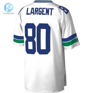 Mens Seattle Seahawks Steve Largent Mitchell Ness White Legacy Replica Jersey stylepulseusa 1 2