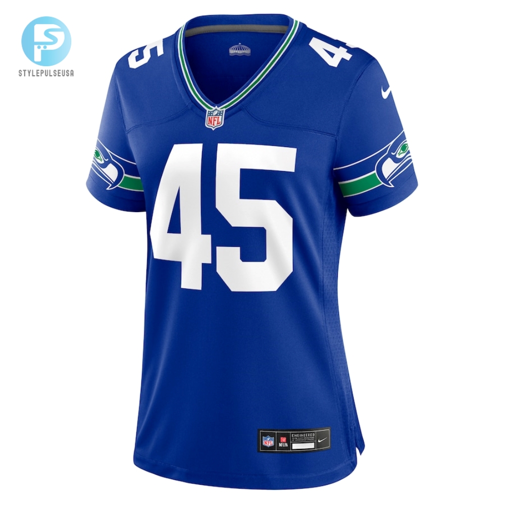 Womens Seattle Seahawks Kenny Easley Nike Royal Throwback Retired Player Game Jersey 