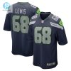 Mens Seattle Seahawks Damien Lewis Nike College Navy Game Jersey stylepulseusa 1