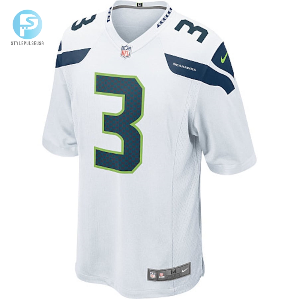 Youth Seattle Seahawks Russell Wilson Nike White Game Jersey 