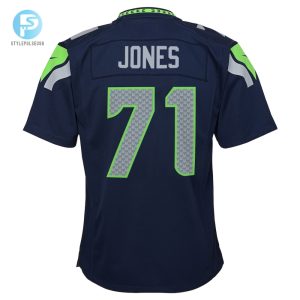 Youth Seattle Seahawks Walter Jones Nike Navy Blue Retired Game Jersey stylepulseusa 1 2