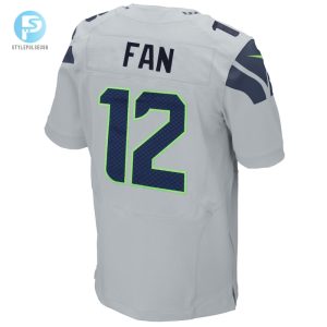 Mens Seattle Seahawks 12S Nike Gray Elite Jersey stylepulseusa 1 2