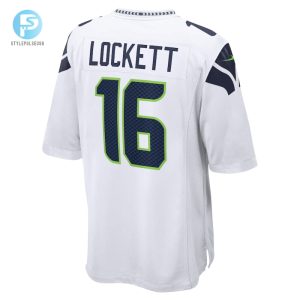 Mens Seattle Seahawks Tyler Lockett Nike White Game Jersey stylepulseusa 1 2