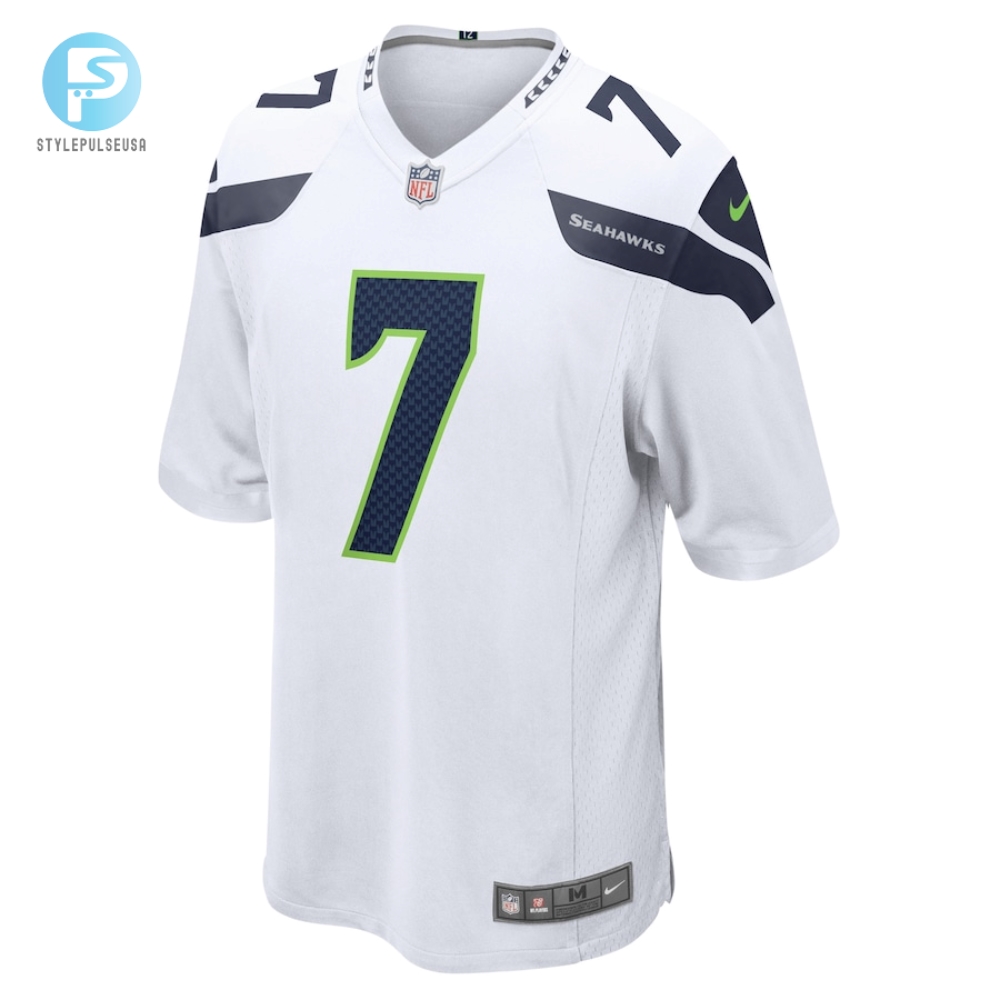 Mens Seattle Seahawks Geno Smith Nike White Game Player Jersey 