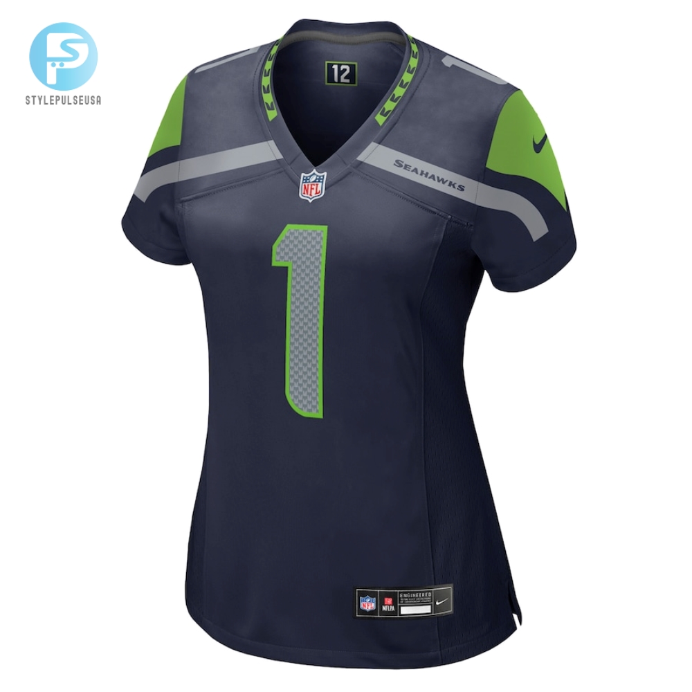 Womens Seattle Seahawks Number 1 Mom Nike College Navy Game Jersey 