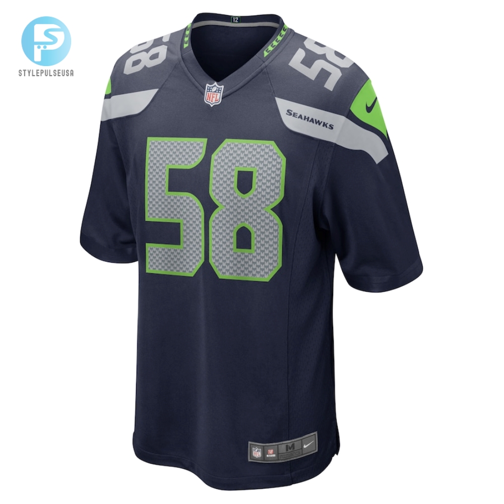 Mens Seattle Seahawks Derick Hall Nike College Navy Game Jersey 