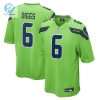 Mens Seattle Seahawks Quandre Diggs Nike Neon Green Game Jersey stylepulseusa 1