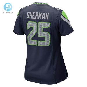 Womens Seattle Seahawks Richard Sherman Nike College Navy Retired Game Jersey stylepulseusa 1 2