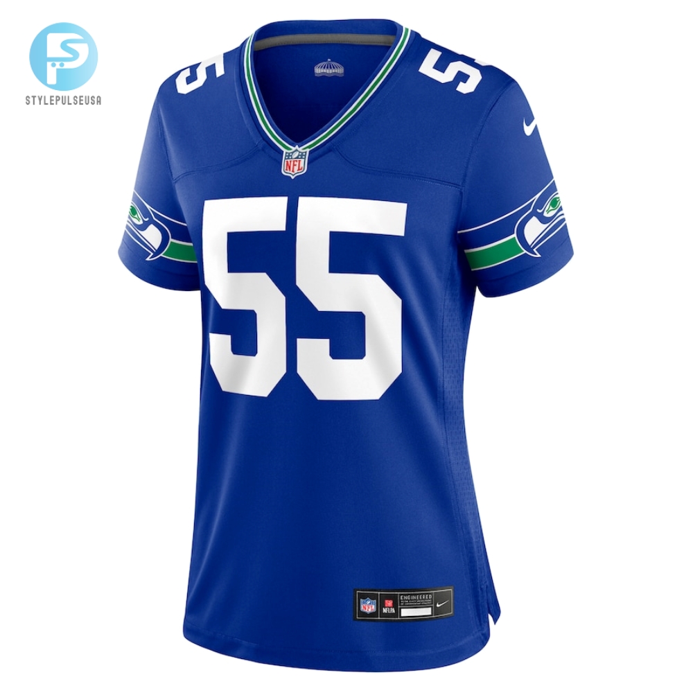 Womens Seattle Seahawks Brian Bosworth Nike Royal Throwback Retired Player Game Jersey 