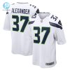 Mens Seattle Seahawks Shaun Alexander Nike White Retired Player Game Jersey stylepulseusa 1