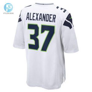 Mens Seattle Seahawks Shaun Alexander Nike White Retired Player Game Jersey stylepulseusa 1 2