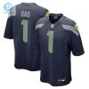 Mens Seattle Seahawks Number 1 Dad Nike College Navy Game Jersey stylepulseusa 1