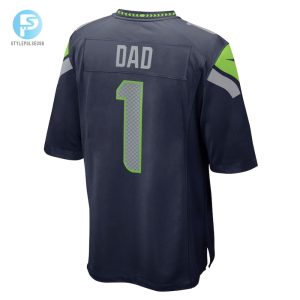 Mens Seattle Seahawks Number 1 Dad Nike College Navy Game Jersey stylepulseusa 1 2