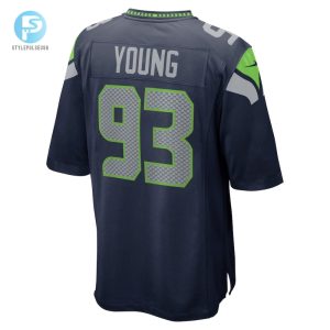 Mens Seattle Seahawks Cameron Young Nike College Navy Game Jersey stylepulseusa 1 2