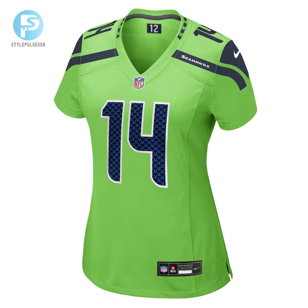 Womens Seattle Seahawks Dk Metcalf Nike Neon Green Game Jersey 