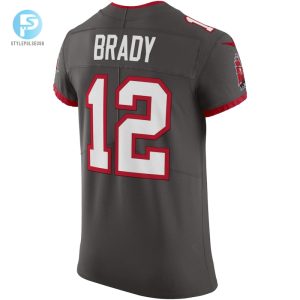 Mens Tampa Bay Buccaneers Tom Brady Nike Pewter Alternate Vapor Elite Jersey stylepulseusa 1 2