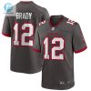 Mens Tampa Bay Buccaneers Tom Brady Nike Pewter Alternate Game Jersey stylepulseusa 1