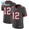 Mens Tampa Bay Buccaneers Tom Brady Nike Pewter Alternate Vapor Limited Jersey stylepulseusa 1