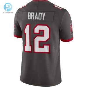 Mens Tampa Bay Buccaneers Tom Brady Nike Pewter Alternate Vapor Limited Jersey stylepulseusa 1 2