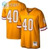 Mens Tampa Bay Buccaneers Mike Alstott Mitchell Ness Orange Legacy Replica Jersey stylepulseusa 1