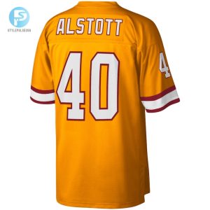 Mens Tampa Bay Buccaneers Mike Alstott Mitchell Ness Orange Legacy Replica Jersey stylepulseusa 1 2