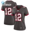 Womens Tampa Bay Buccaneers Tom Brady Nike Pewter Alternate Game Jersey stylepulseusa 1