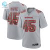 Mens Tampa Bay Buccaneers Devin White Nike Gray Atmosphere Fashion Game Jersey stylepulseusa 1