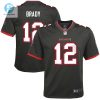 Youth Tampa Bay Buccaneers Tom Brady Nike Pewter Alternate Game Jersey stylepulseusa 1