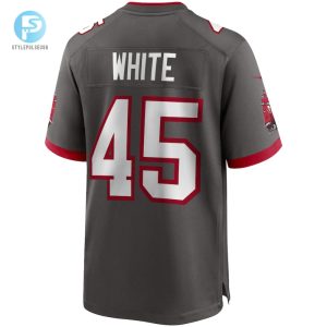 Mens Tampa Bay Buccaneers Devin White Nike Pewter Game Jersey stylepulseusa 1 2