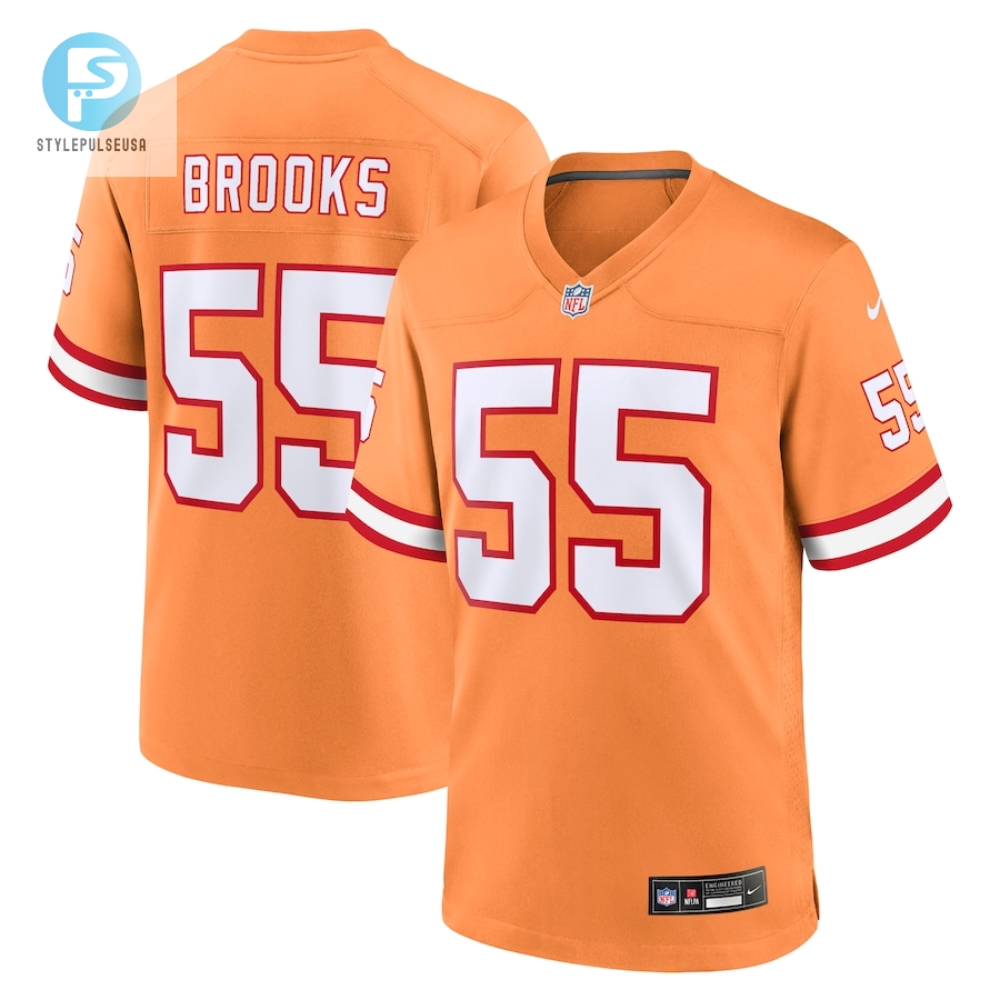 Mens Tampa Bay Buccaneers Derrick Brooks Nike Orange Throwback Game Jersey stylepulseusa 1 3