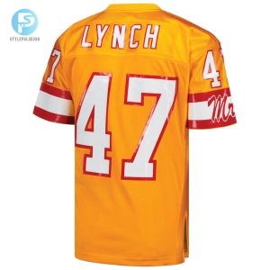 Mens Tampa Bay Buccaneers 1993 John Lynch Mitchell Ness Orange Authentic Throwback Retired Player Jersey stylepulseusa 1 2