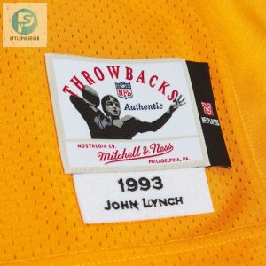 Mens Tampa Bay Buccaneers 1993 John Lynch Mitchell Ness Orange Authentic Throwback Retired Player Jersey stylepulseusa 1 4