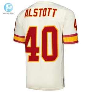 Mens Tampa Bay Buccaneers Mike Alstott Mitchell Ness Cream Chainstitch Legacy Jersey stylepulseusa 1 2