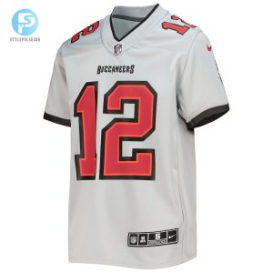 Youth Tampa Bay Buccaneers Tom Brady Nike Gray Inverted Team Game Jersey stylepulseusa 1 1