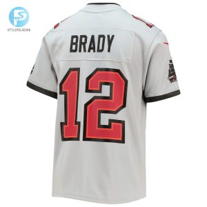 Youth Tampa Bay Buccaneers Tom Brady Nike Gray Inverted Team Game Jersey stylepulseusa 1 2